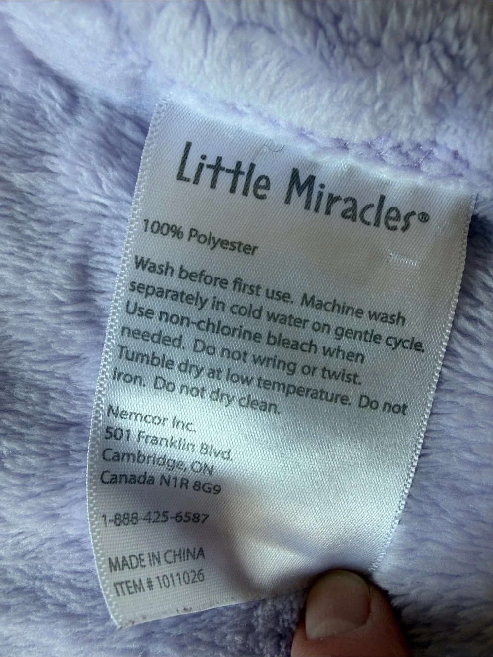 Soft Lilac Kids Blanket with Floral Design